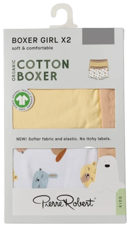 Boxer Cotton Girl Yellow-White 122-128