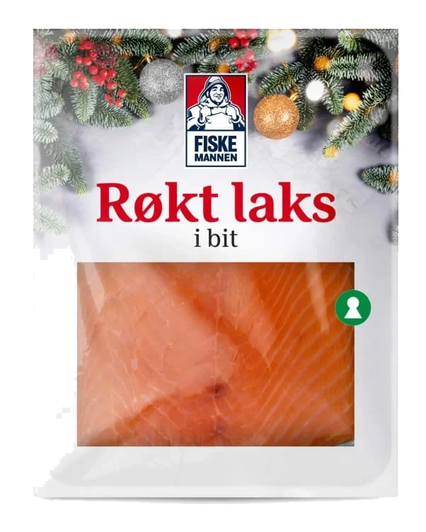 Laks Røkt i Bit Ca500g Fiskemannen