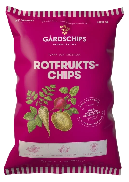 Rotfruktschips 100g Gårdschips