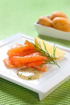 Gravad lax skivad