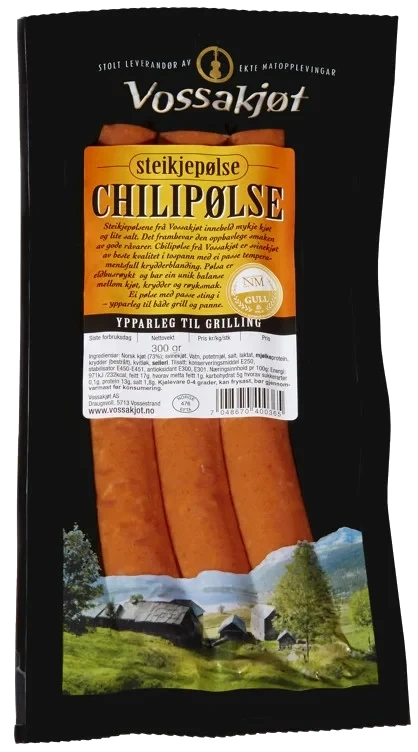 Chilipølse 300g Vossakjøt