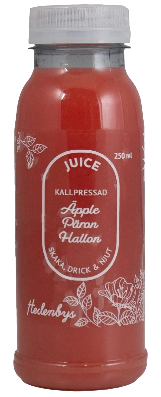 Hedenbys Äpple-Päron-Hallon juice