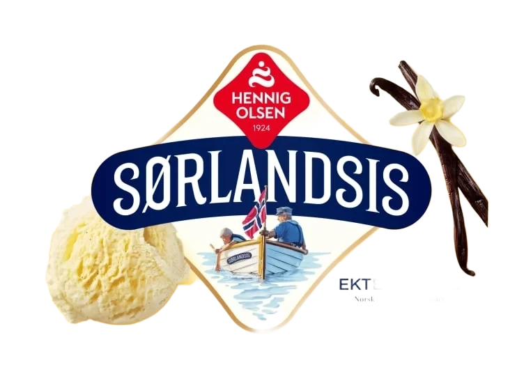 Sørlandsis Ekte Vanilje 1l Hennig-Olsen Is
