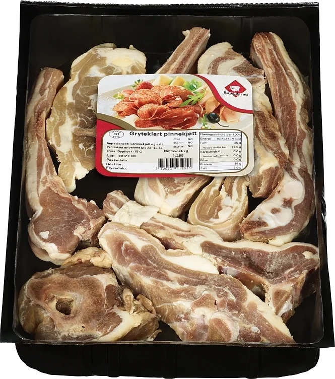 Pinnekjøtt gryteklart 8xca1kg fr  kg