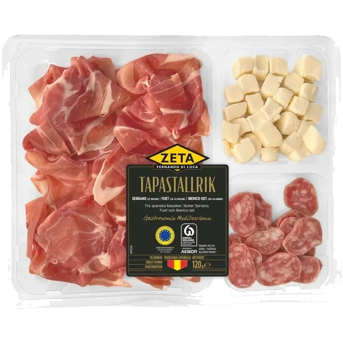 Tapastallrik med Fuet & Iberico 120g Zeta