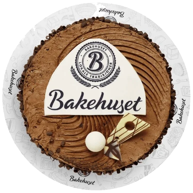 Sjokoladekake m/Bilde 15 Biter 1,64kg Bakehuset