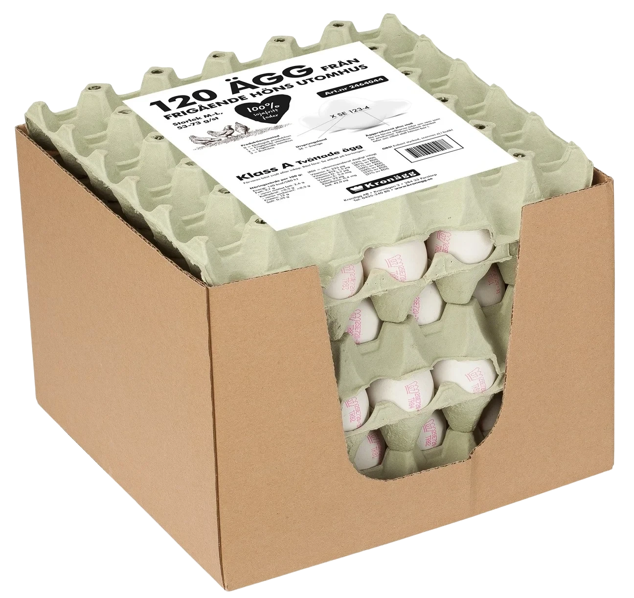 Ägg från utehöns, sojafritt