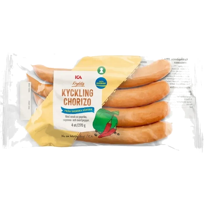 Kycklingkorv Chorizo 270g ICA