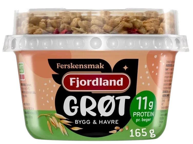 Grøt m/Fersken &Topping 165g Fjordland