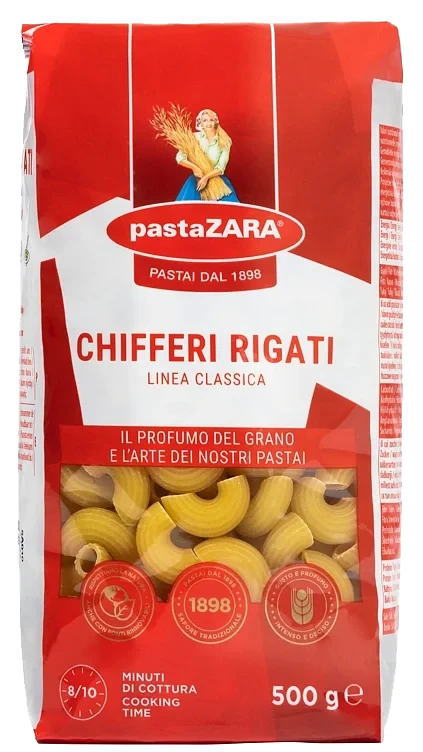 Chifferi Rigati "store Makaroni" 500g Pasta Zara