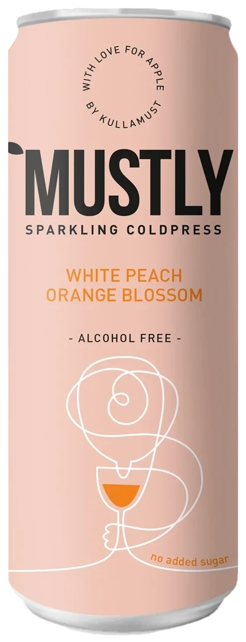 Mustly Sparkling Coldpress - White peach