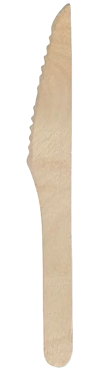 Kniv tre 16cm brun birketre komposterbar   100stk