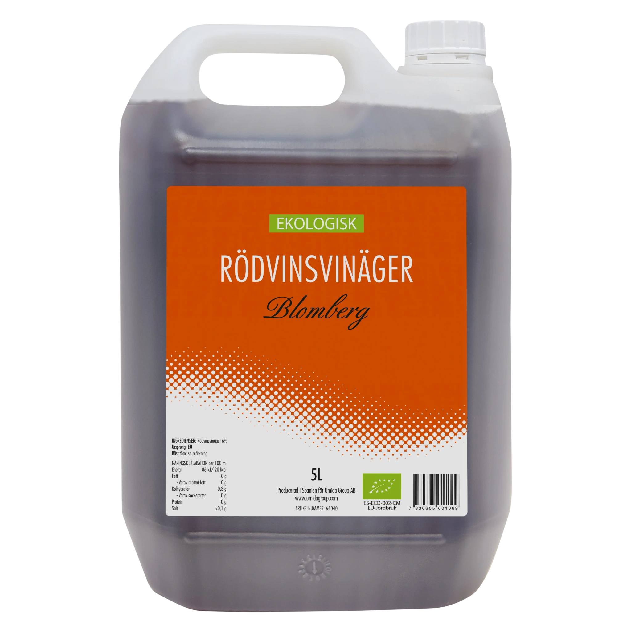 Rödvinsvinäger Eko 6%