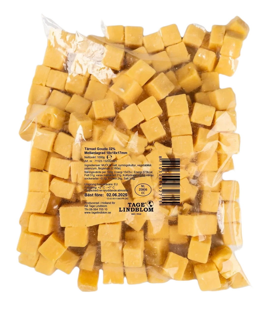 Tärnad Gouda mellanlagrad 18x18x17m