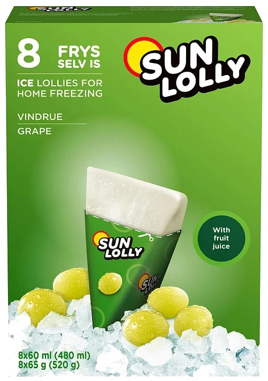 Sun Lolly Grape 8stk