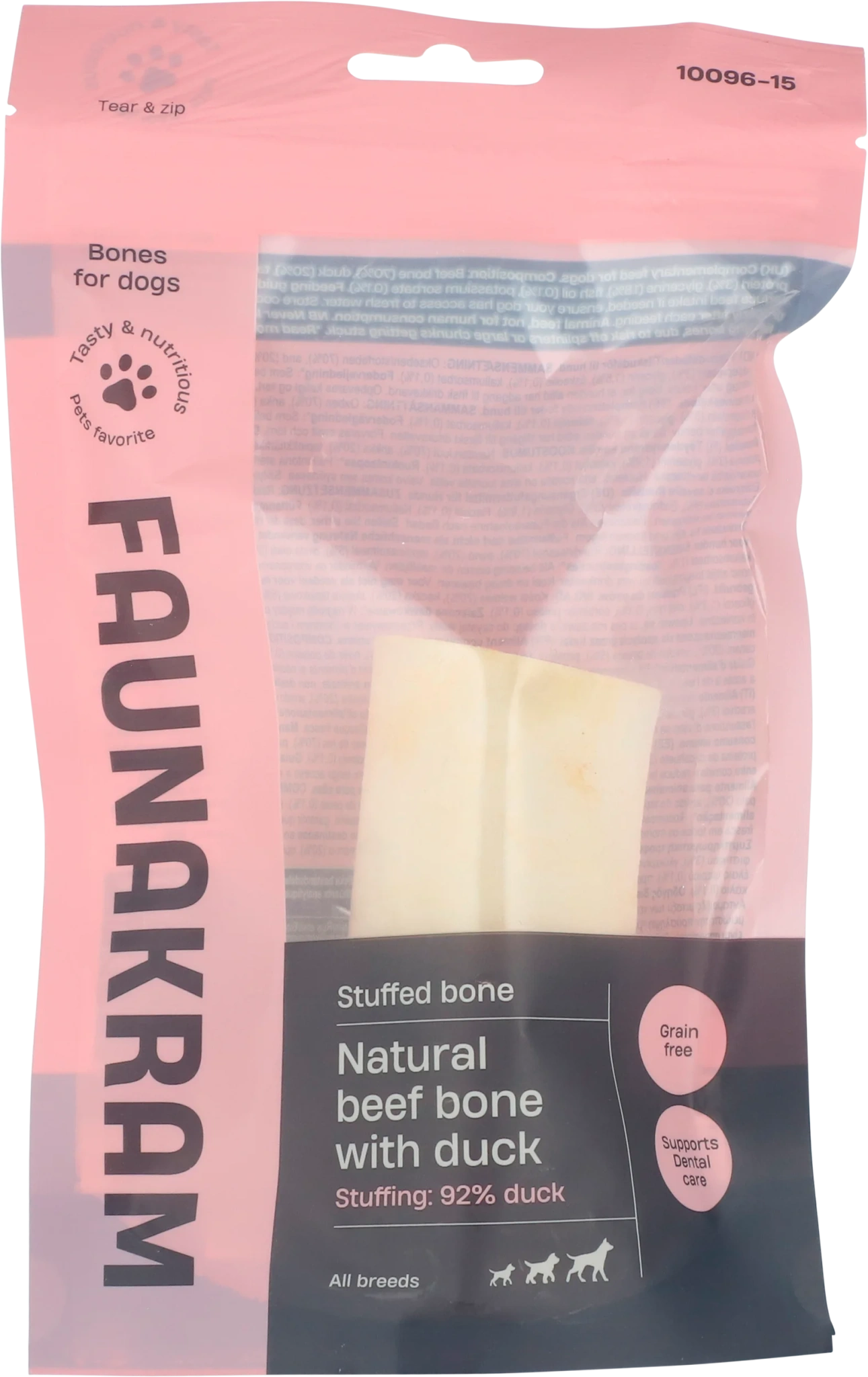 Faunakram Natural beef bone with stuffing: 92% duc