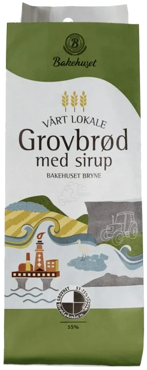 Bakehuset Grovbrød M/sirup 750g