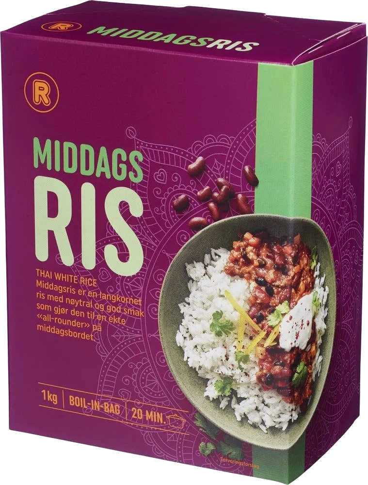 Middagsris Boil In Bag 8x125g, 1 kg