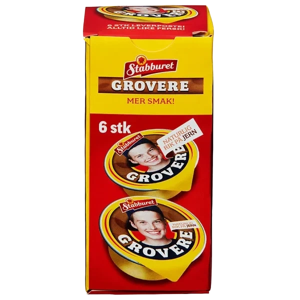 Leverpostei Grovere 6x22g Stabburet