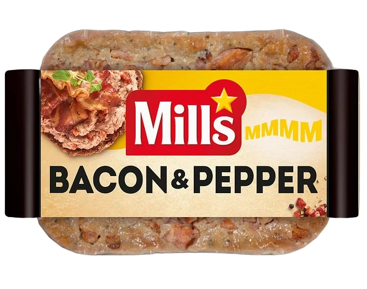 Pepperbaconpostei 185g Mills