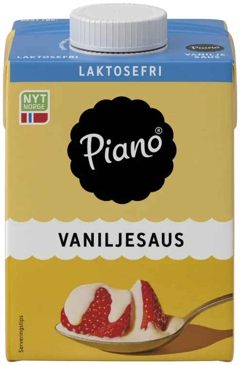Piano Vaniljesaus Laktosefri 1/2l Tine