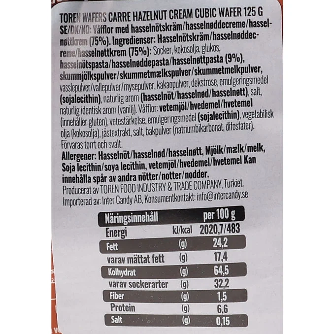 Kex Hasselnötsfyllning