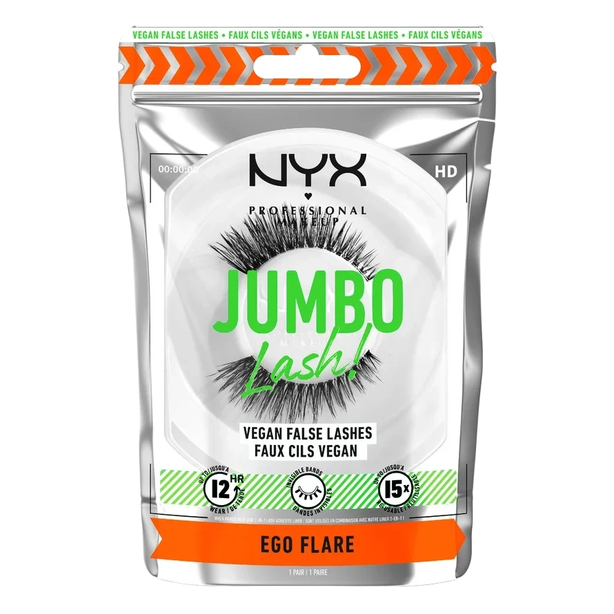 NYX PROFESSIONAL MAKEUP Jumbo Lash! Vegan False Lashes Fringe Glam Ego Flare