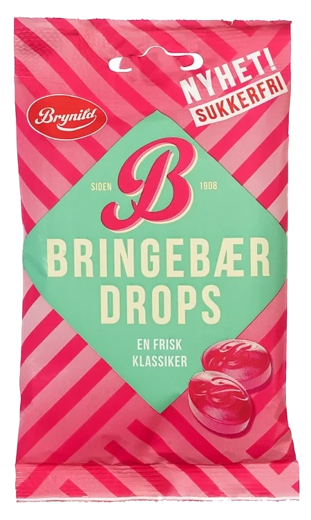 Brynild Bringebærdrops Sf 60g
