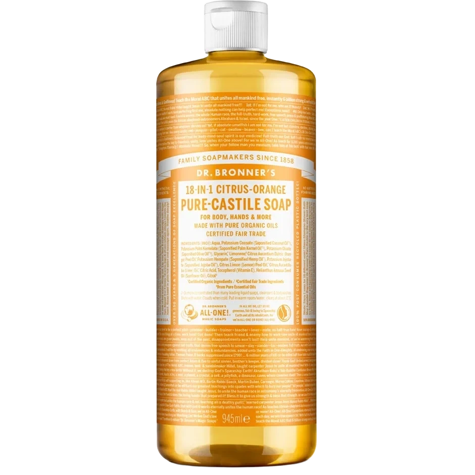 Dr. Bronner's Pure Castile Liquid Soap Citrus-Orange