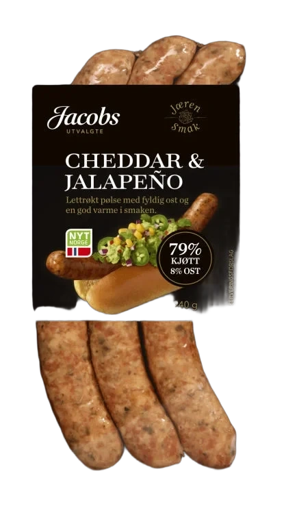 Pølse Cheddar&Jalapeno 240g Jacobs