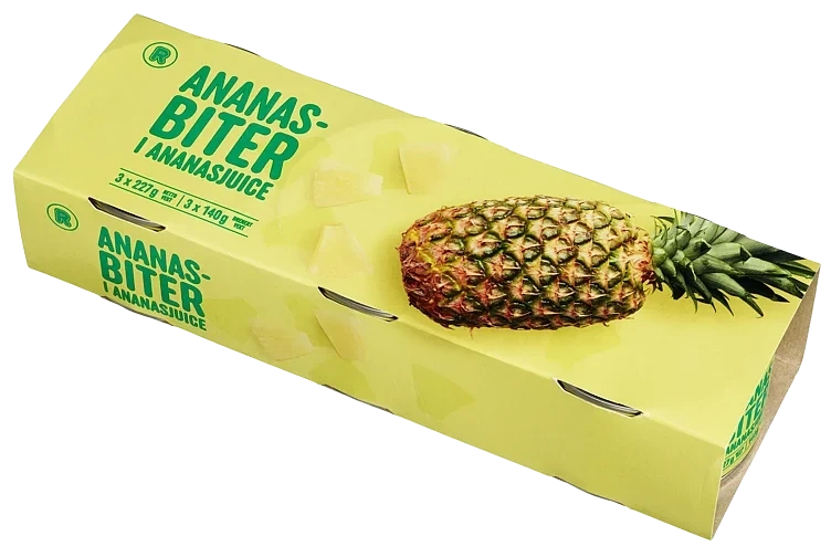 Rema 1000 ananas i biter 1/3pl 420g