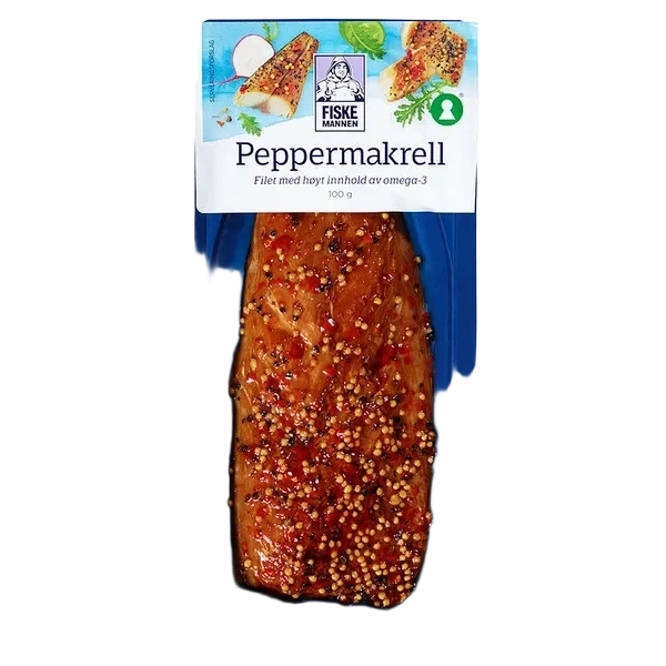 Peppermakrell Varmrøkt 100g Fiskemannen