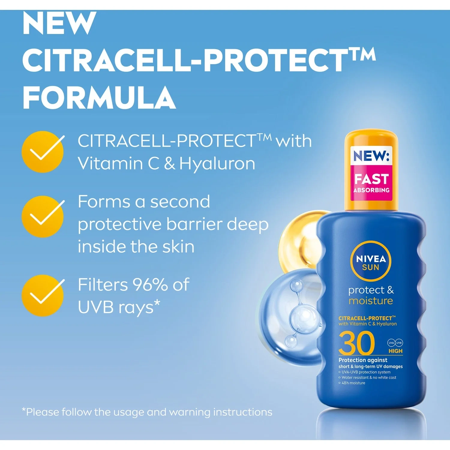 Solkräm Spray Protect & Moisture Spf 30