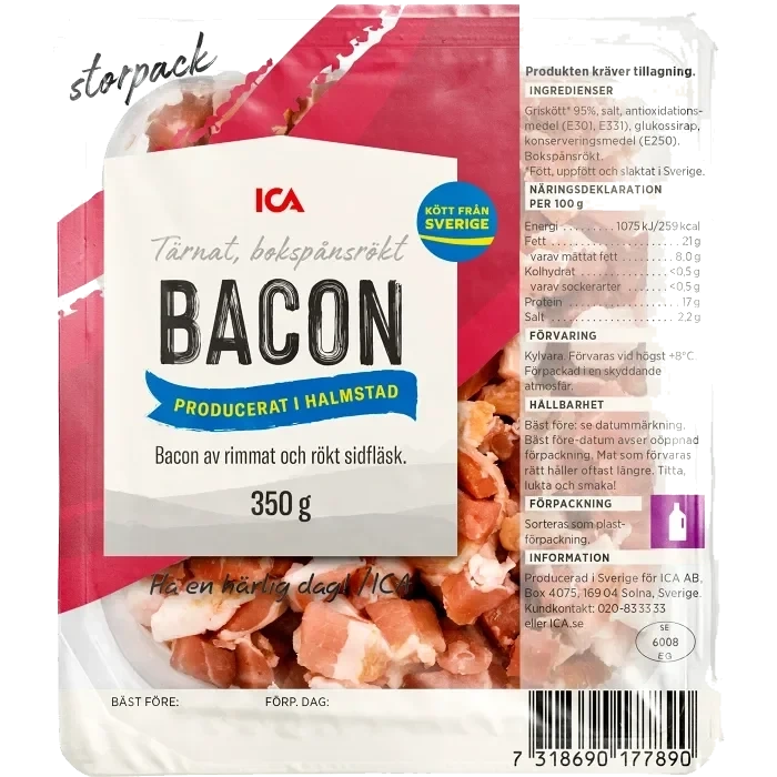 Bacon Tärnad 350g ICA