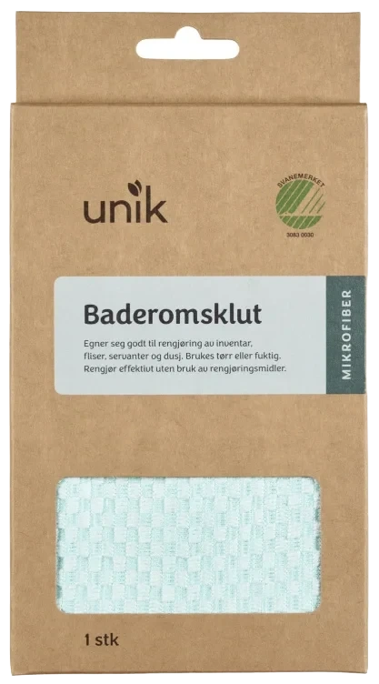 Baderomsklut Mikrofiber 32x32cm 1stk Unik