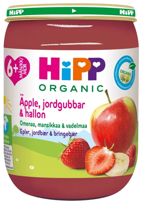 Hipp Røde Bær & Eple 6md