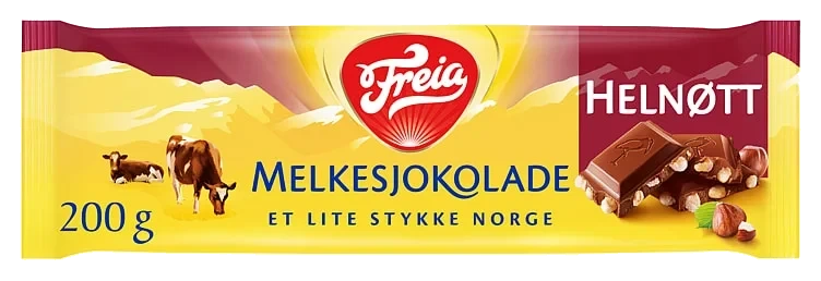 Melkesjokolade helnøtt 200g