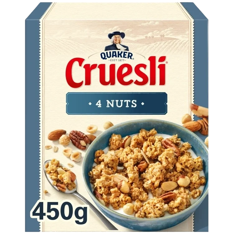 Quaker cruesli 4 nuts  450g