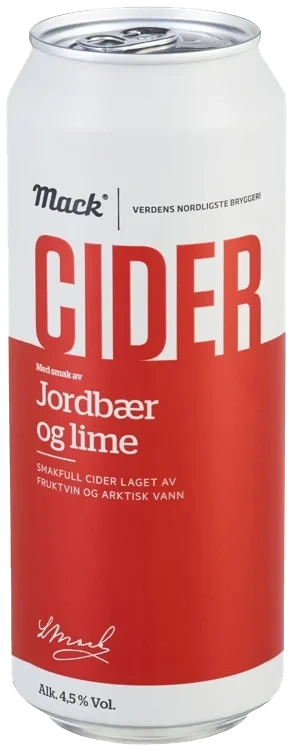 Mack Cider Jordbær&Lime 0,5l boks