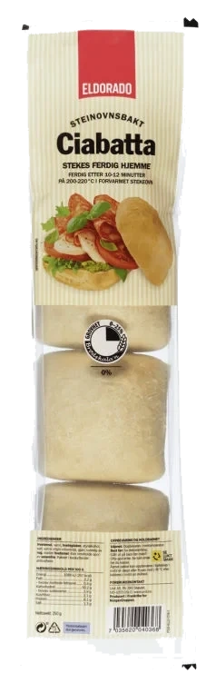 Ciabatta Steinovnsbakt 4x62g Eldorado