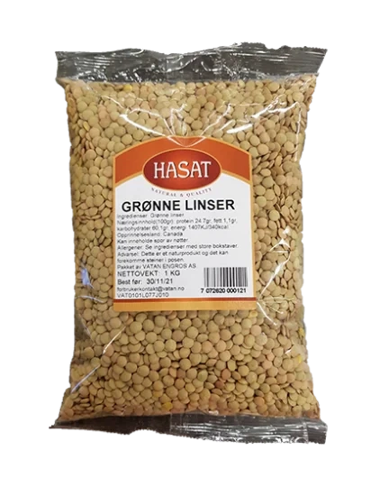 Grønne Linser Hasat 1kg