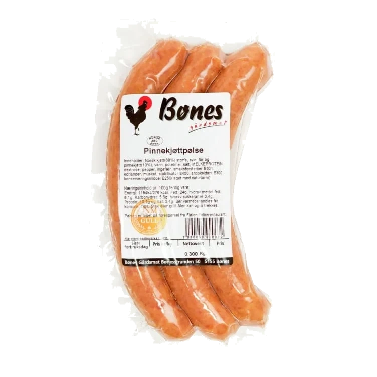 Pinnekjøttpølse 300g Bønes Gårdsmat