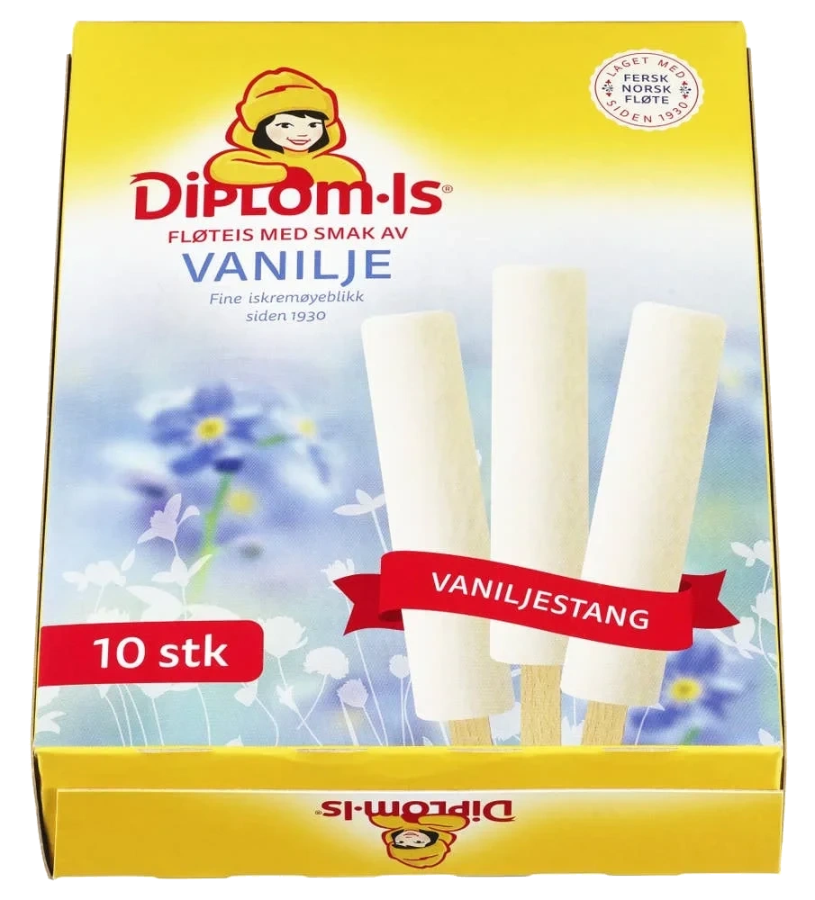 Vaniljestang pinneis 10 stk, 370 ml