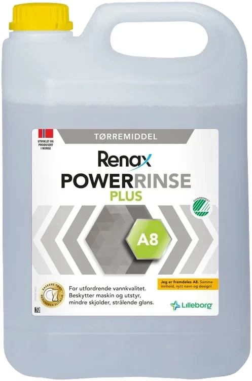 Renax powerrinse plus a8 flytende tørremiddel 5,2kg  5l