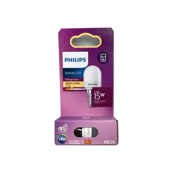 Led Kjøleskapspære 15w E14 Deco T25 Matt Varmhvitt Lys Philips