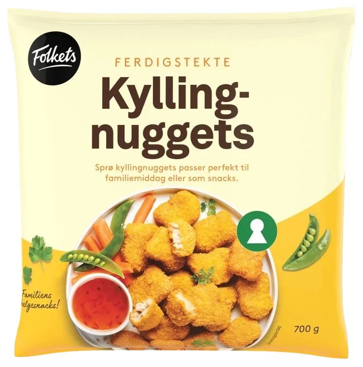 Kyllingnuggets 700g Folkets