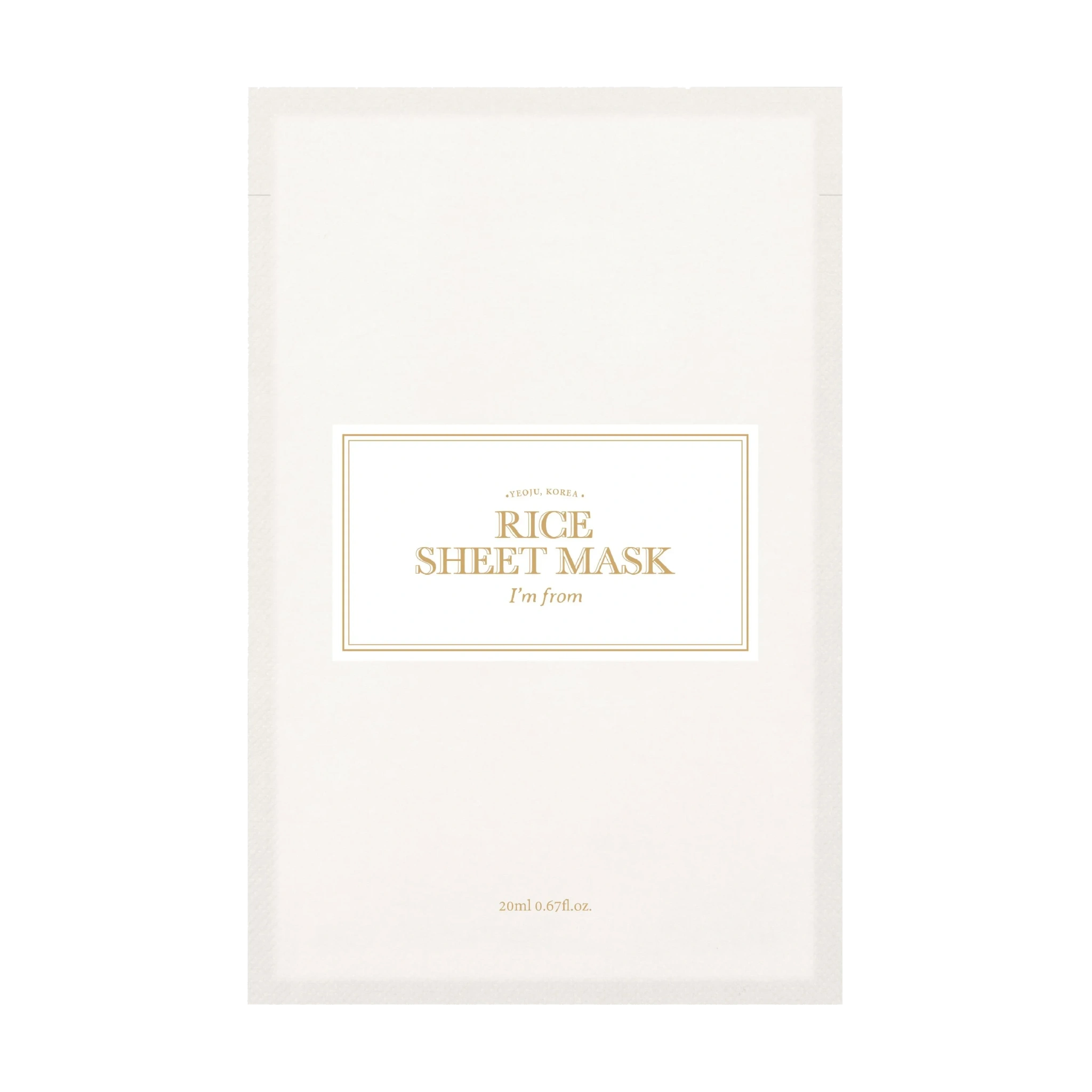 I'm From Rice Sheet Mask, 1 stk.