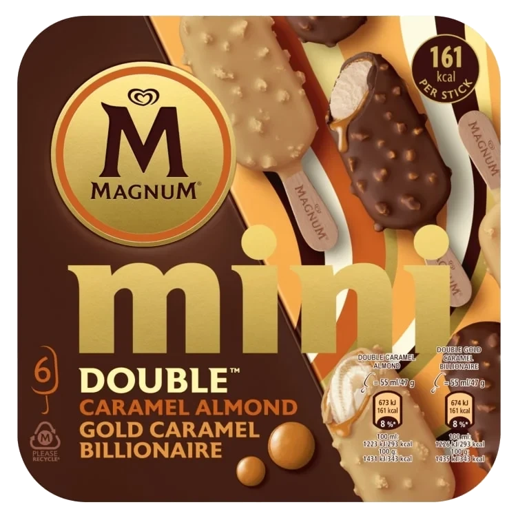 Magnum Småis Caramel 6x55ml