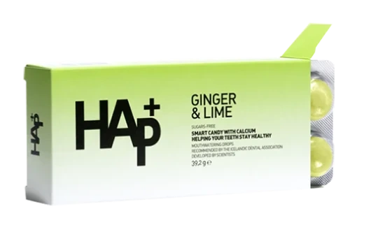 Hap+ Ingefær & Lime 38g