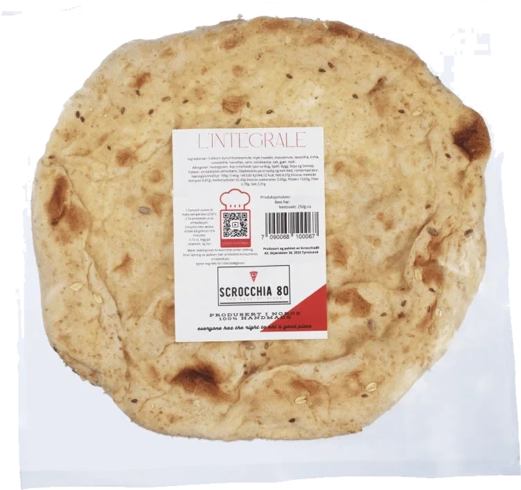 Pizzabunn Fullkorn L'Integrale 250g Scrocchia